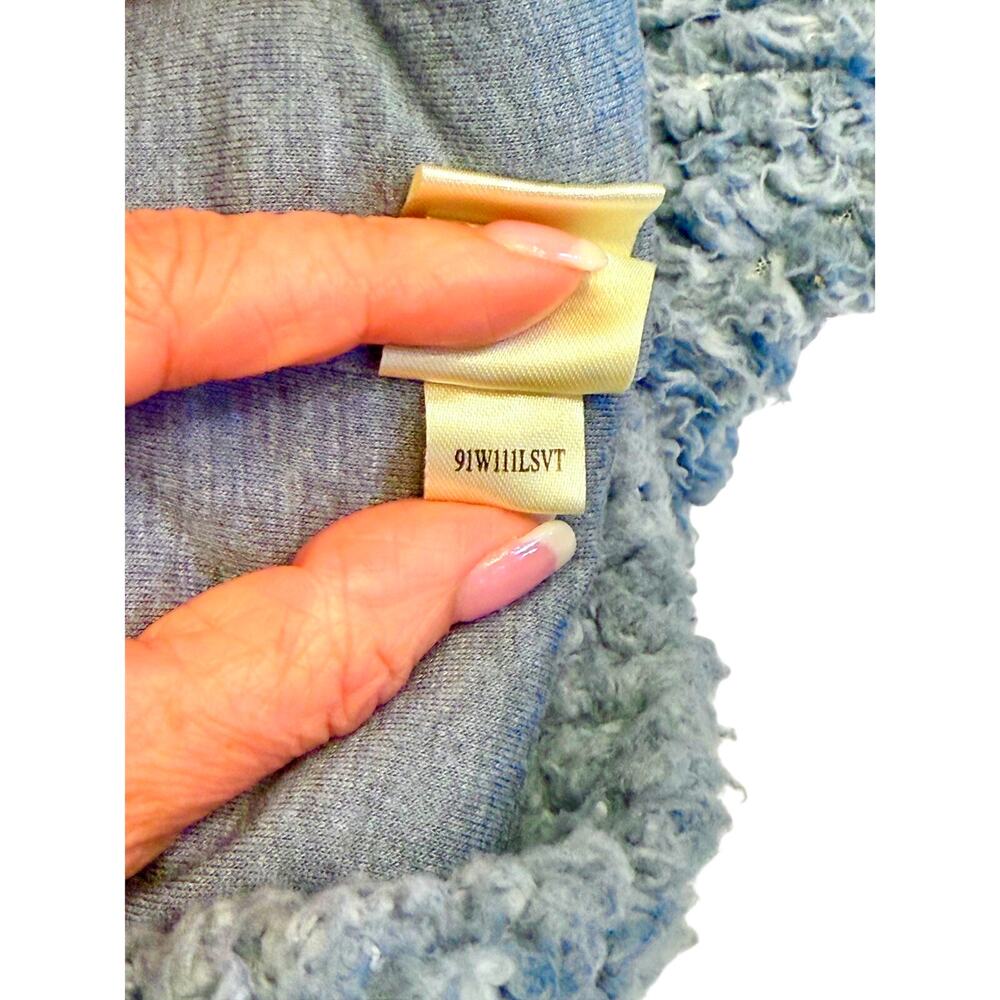 True Grit Dylan Frosty Tipped Denim Blue Quarter Zip Pullover Size L ❄️💙❄️ - Picture 9 of 9